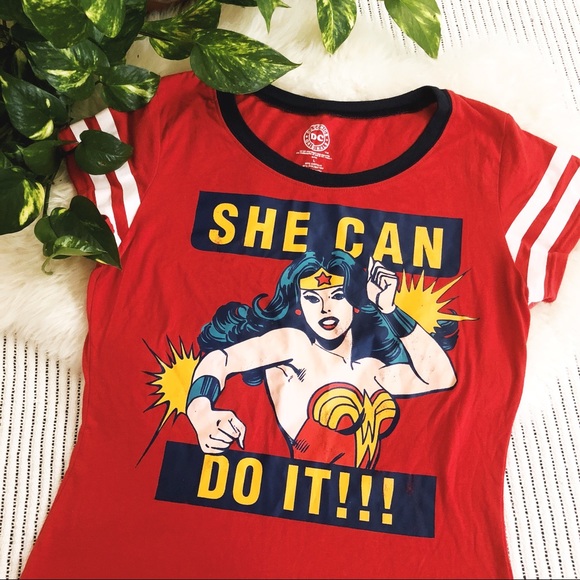 DC Comics Tops - DC Comics Wonder Woman She Can Do It Graphic Tee